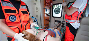 Woman in an Ambulance